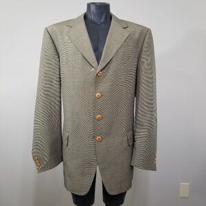 Versace Couture Blazer Sport Coat Suit Jacket 44 Vintage Wool Silk Four Button